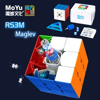 MOYU 2021 RS3M Maglev Cubo Mágico 3x3x3 Profesional Magnético Cubo Mágico de 3x3 Meilong3C Velocidad de Puzzle para Niños Juguetear