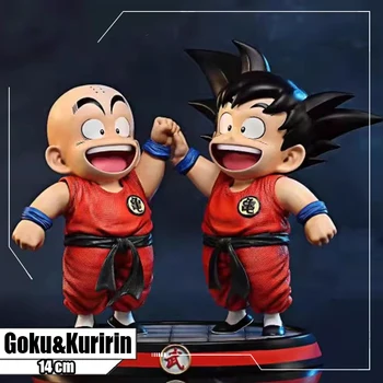 Dragon Ball Z Kid Goku Kuririn Figura krillin son Goku 14CM Estatua de Pvc Figuras de Acción Coleccionables Modelo de juguete para los Niños Regalos