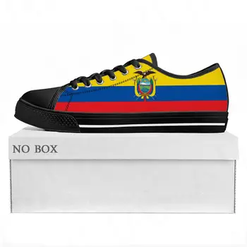Ecuador Bandera Bajo La Parte Superior De Alta Calidad Zapatillas De Deporte Para Hombre De La Mujer Adolescente De La Lona De La Zapatilla De Deporte De Ecuador Prode Casual Par De Zapatos De Zapatos Personalizados