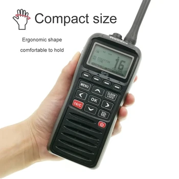 RS-38M de radiocomunicación marítima en VHF GPS Integrado,-163.275 MHz Float Transceptor, Tri-watch IP67 Impermeable Walkie Talkie, Reciente
