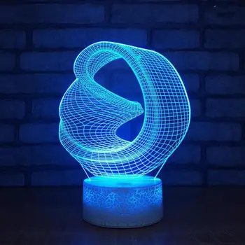 Fábrica al por mayor Abstracto 3d Lámpara Creativa de ahorro de Energía de Escritorio Usb Luz de Noche Encantador de la Historieta de los Niños los Juguetes de los Niños de la Lámpara