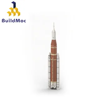BuildMoc Gran Tamaño de Lanzamiento de SLS Artemis Cohete Bloques de Construcción 1 SpaceX Sistema Portador de la Nave espacial Vehículo Juguetes Para los Niños Regalos