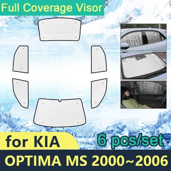 Cubierta completa Sombrillas Para Kia Optima MS de 2000 a 2006 el Parabrisas del Coche Accesorios de Protección solar de Windows Parasol de Coche 2005 2004 2003