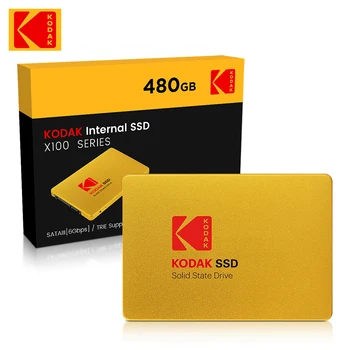 100% Original KODAK SSD Interno X100 SATA3 2.5 PULGADAS 480 GB de Disco HDD SATA III de 480GB de Metal Duro de Estado Sólido de la Unidad para el ordenador portátil de regalo