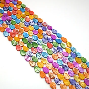 Natural de agua Dulce de Conchas de Hojas de colores Perlas 10x15mm Collar de Moda Aretes Pulseras DIY Boutique de Accesorios de la Joyería de las Mujeres