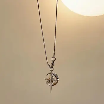 Luna Estrella Colgante Galaxy Collar para las Mujeres Cool Cuello de la Joyería de la Clavícula Cadena Original coreano de la Moda de Regalo