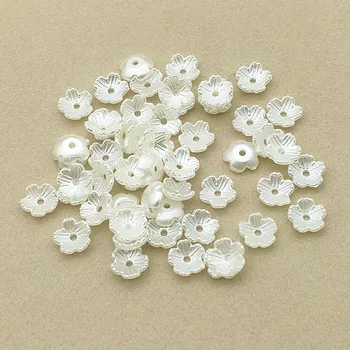 Nueva Llegada! 9x8mm 2000pcs Imitación de Perlas de Flores de Perlas de Mano De Aretes/Collar de Piezas de BRICOLAJE.Los Resultados De Joyería Y Componentes