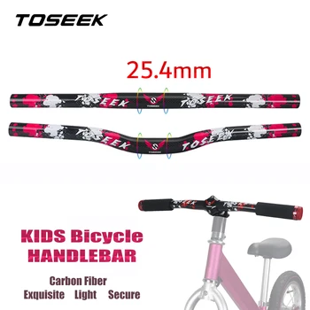 TOSEEK de Carbono bicicleta de niños Manillar 25.4 mm 380-580 mm Balance de Diapositivas Scooter/Bici/de la Bicicleta PLANA/Lugar Manillar MTB accesorios