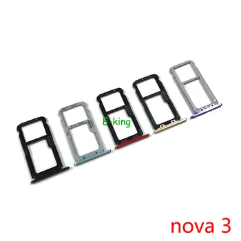10pcs Para Huawei Nova 3 3e Tarjeta Sim de la Ranura del soporte de la Bandeja de la Tarjeta Sim Lector de Socket