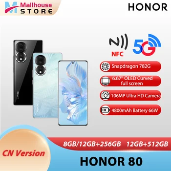 Nuevo HONOR 80 5G Original Smartphone Snapdragon 782G 6.67