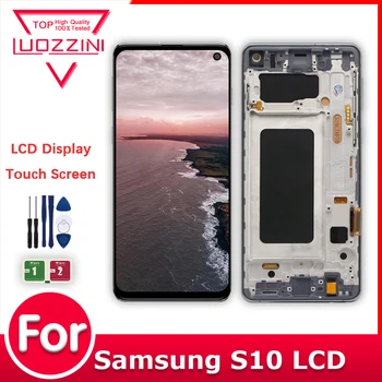 TFT de 6,0 Pulgadas Para Samsung Galaxy S10 SM-G973F SM-G973U SM-G973W Pantalla LCD Digitalizador de Pantalla Táctil Con Marco 100% Probado