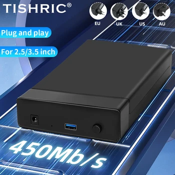 TISHRIC HD Externo Caso de 2.5/3.5 Pulgadas SSD de Disco Duro de Caso/Caja/Caja/Carcasa Optibay de Sata A Usb 3.0 HDD Caso HASTA 18TB