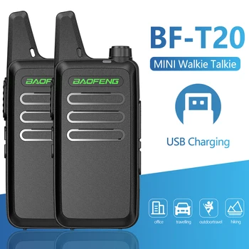 Baofeng BF-T20 5W Portátil Mini Walkie Talkie VOX de Carga USB Para el BF-C9 BF-888S KD-C1 de Dos vías de la Estación de Radio del Hotel de Caza